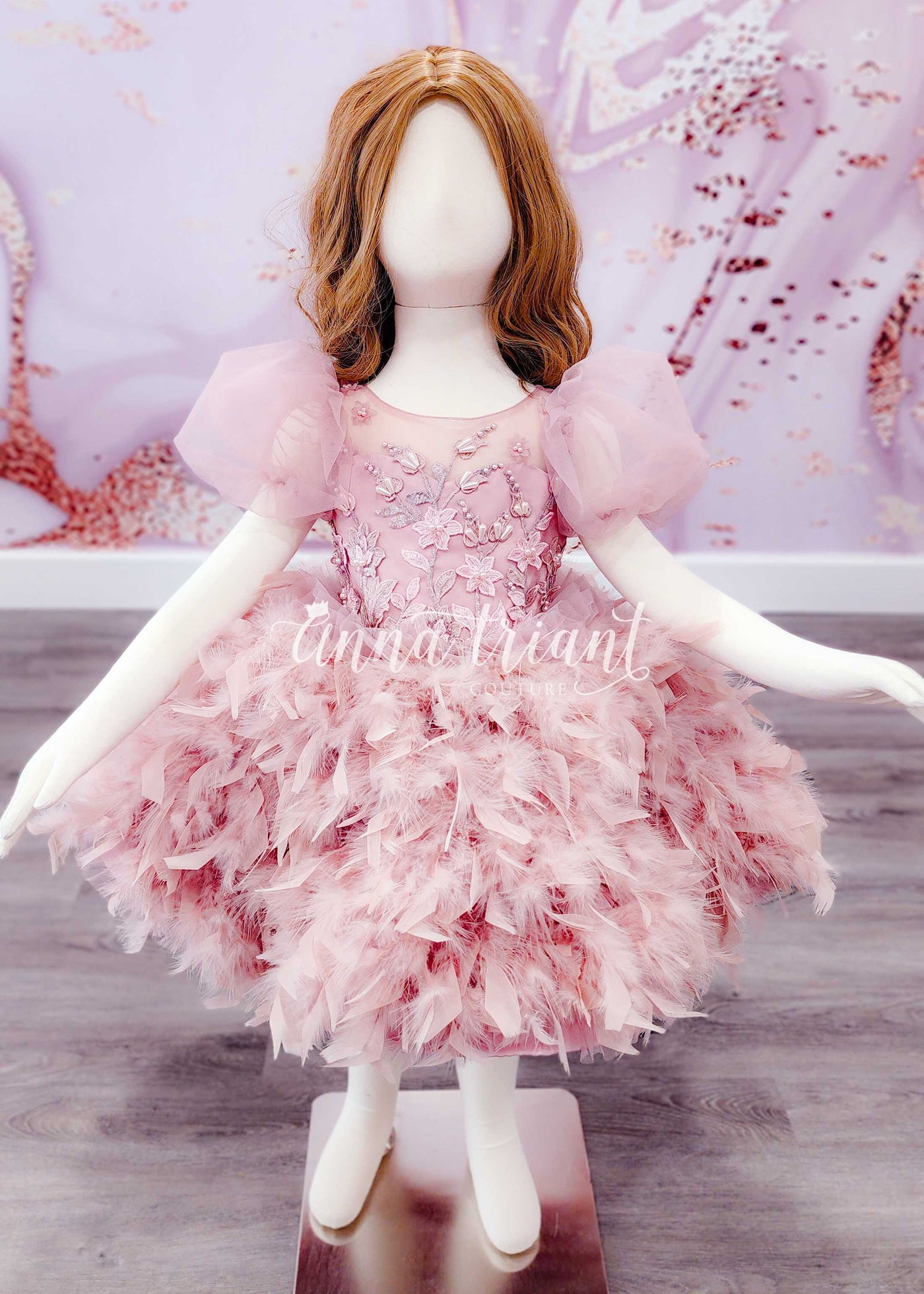 Rose Quartz Plumes Dress