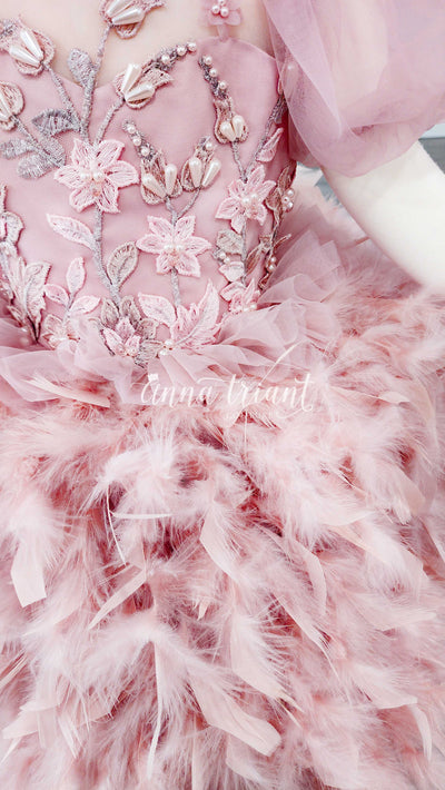 Rose Quartz Plumes Dress