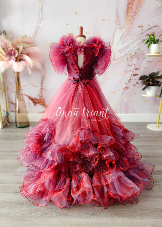 Siren Gown in Intense Red by Anna Triant Couture