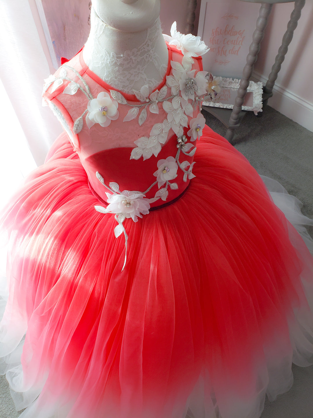 Amaryllis Gown in Red Ombre