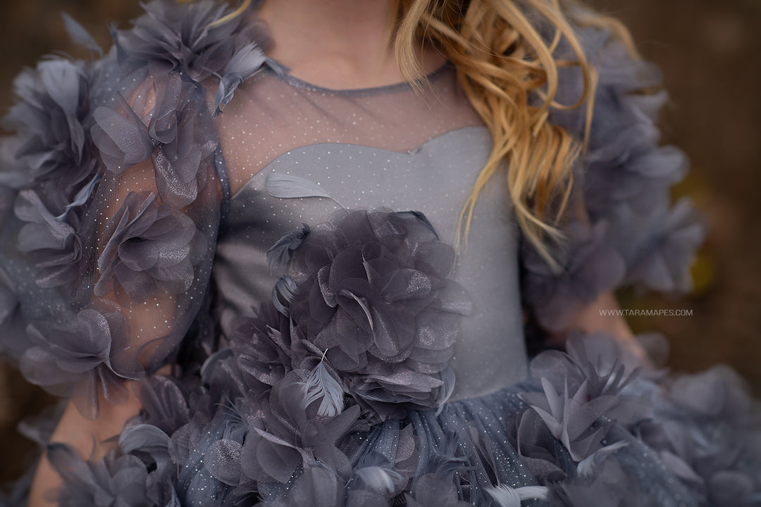 Blooming Monochrome Gown