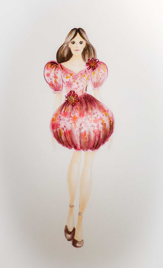 Floral Organza Bubble Dress