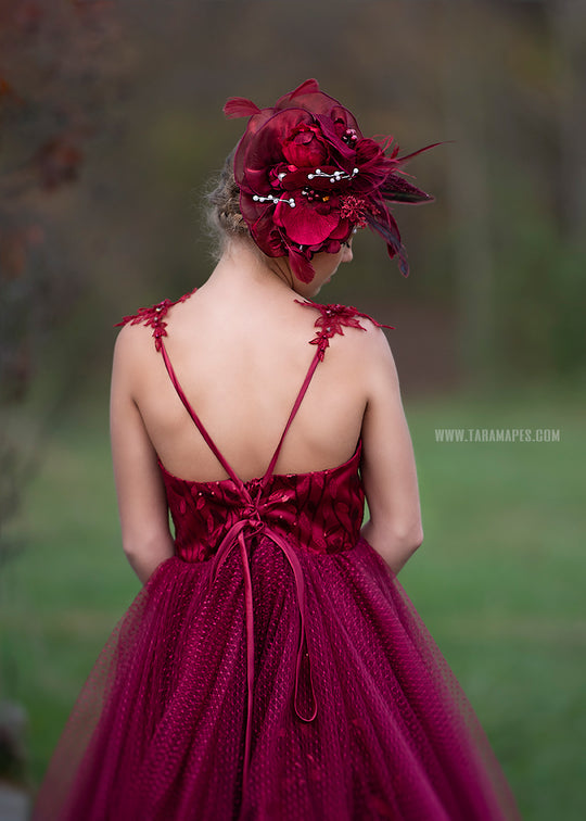 Crimson Poise Gown