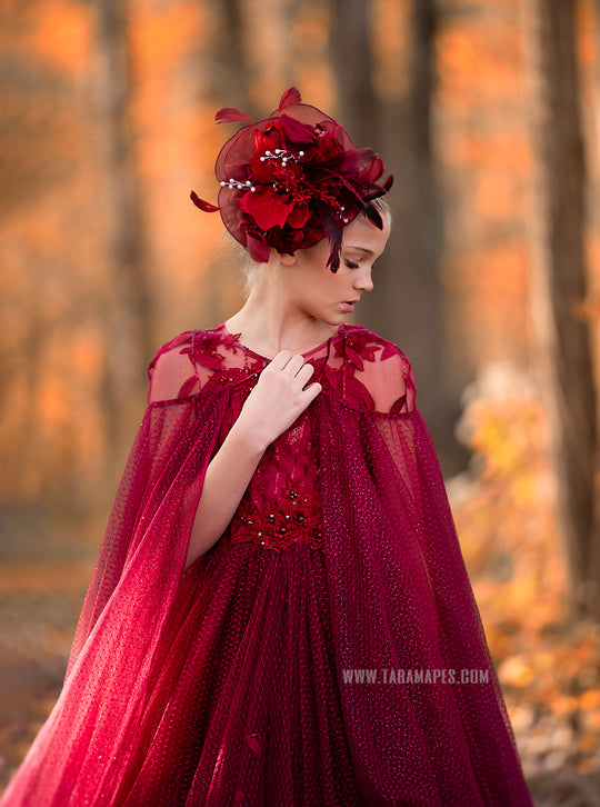 Crimson Poise Gown