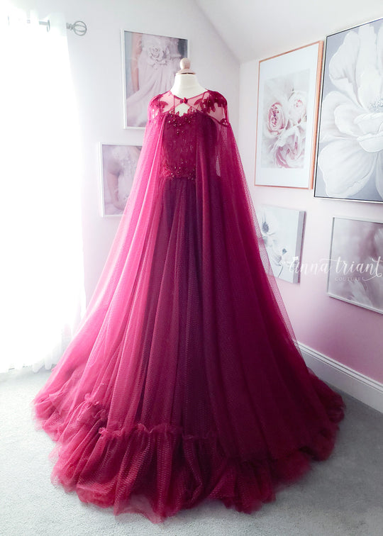 Crimson Poise Gown