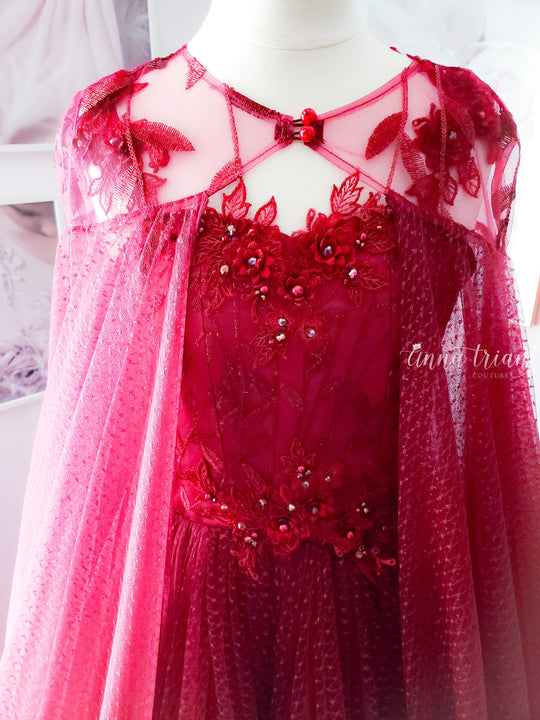 Crimson Poise Gown