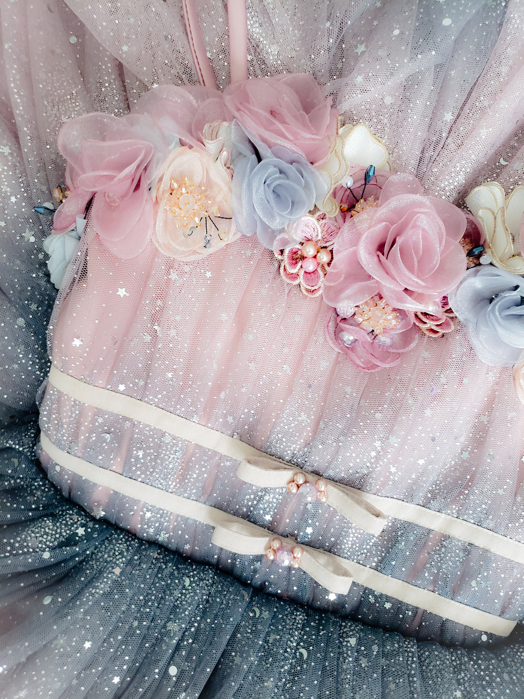 Dazzling Ombre Gown in Dusty Pink and Gray
