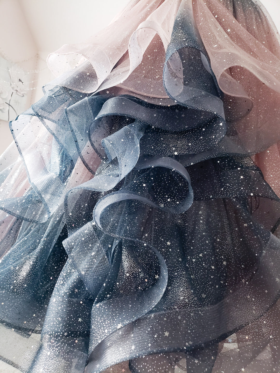 Dazzling Ombre Gown in Dusty Pink and Gray