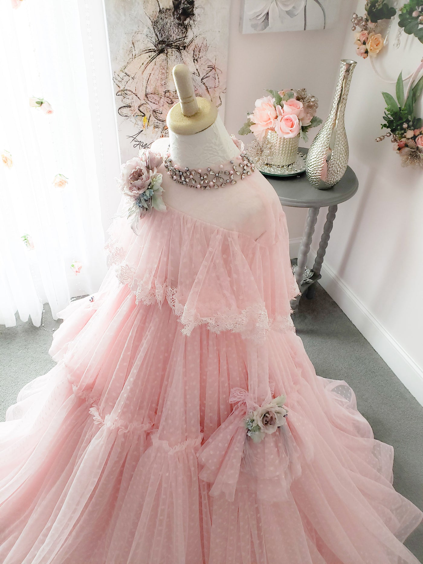 Delia Gown in Pink