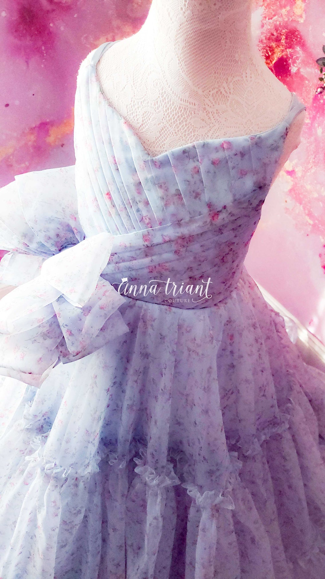 Ditsy Floral Organza Gown