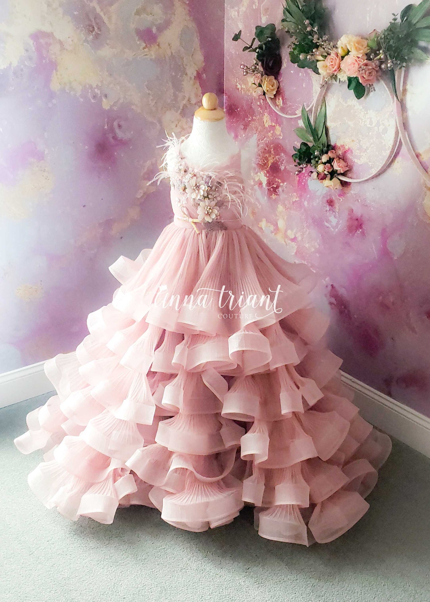 Dusty Rose Romance Gown