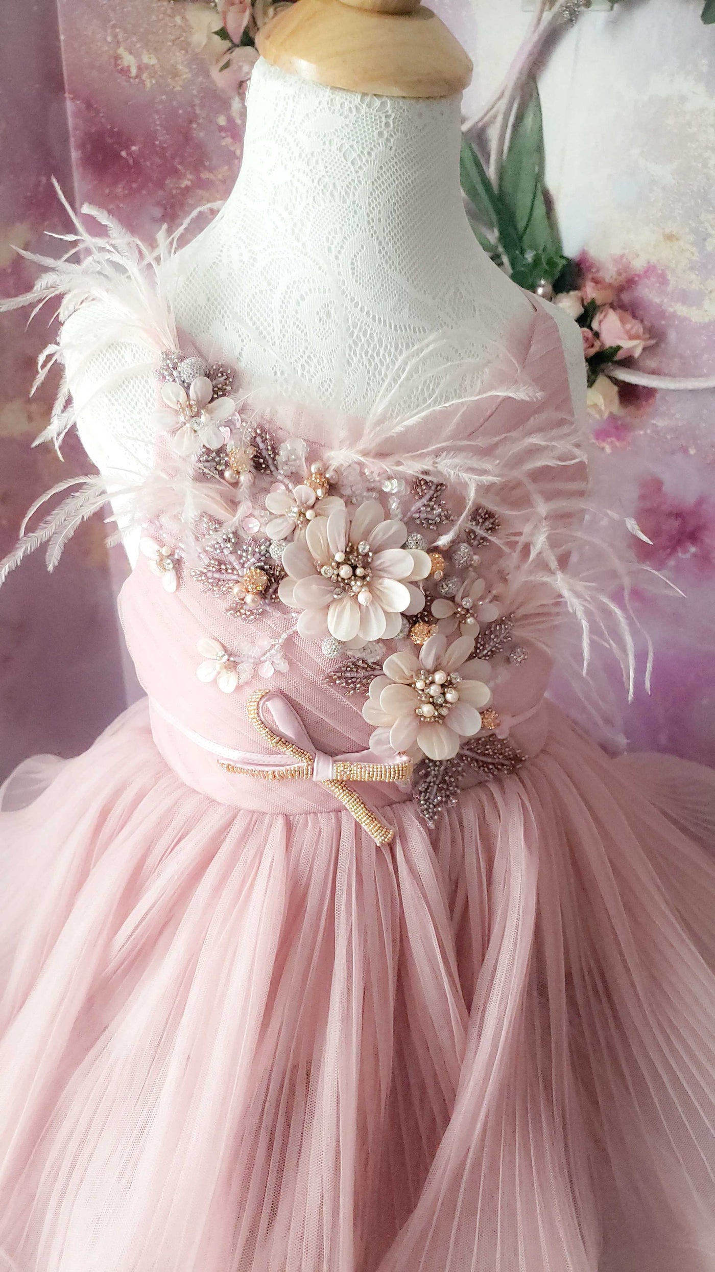 Dusty Rose Romance Gown