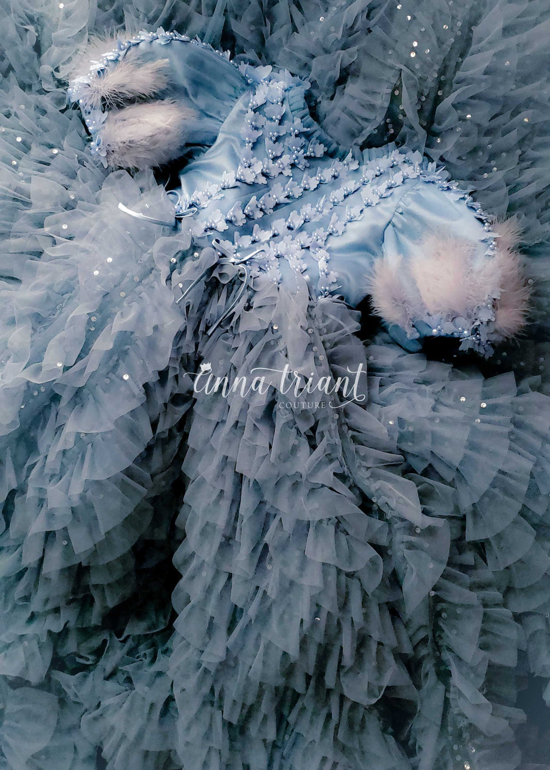 Feathered Grace Gown