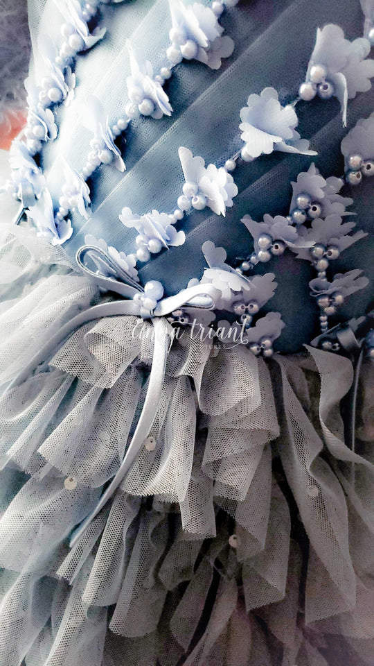 Feathered Grace Gown