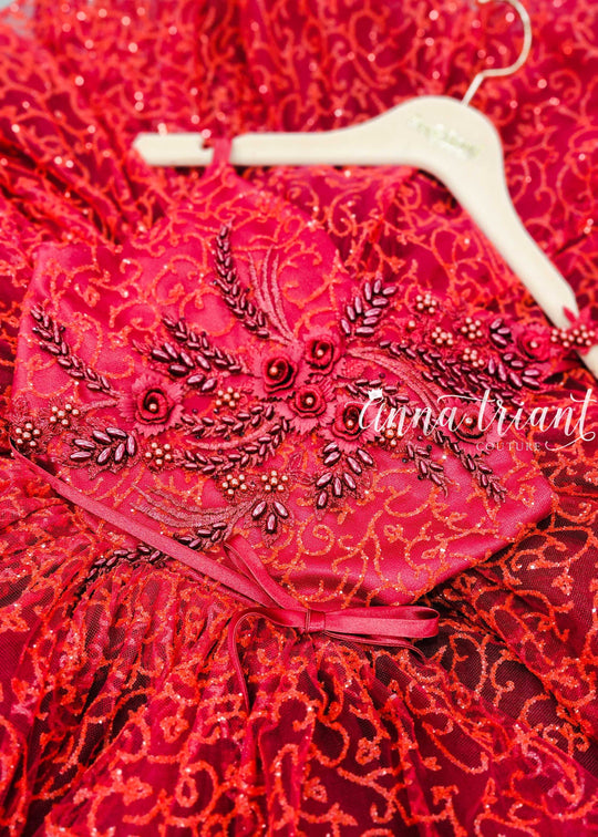 Forest Nymph Dress in Red