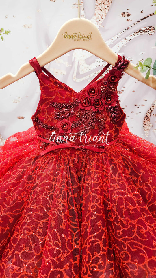 Forest Nymph Dress in Red