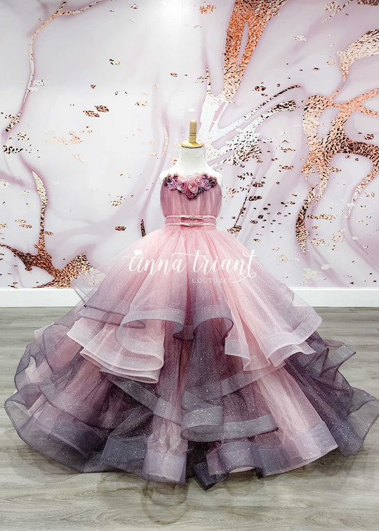 Glitter Sparkles Ombre Gown