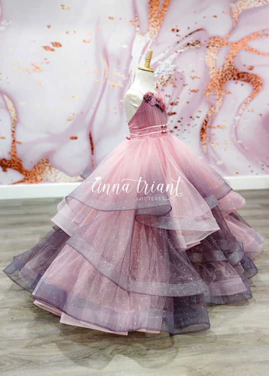 Glitter Sparkles Ombre Gown