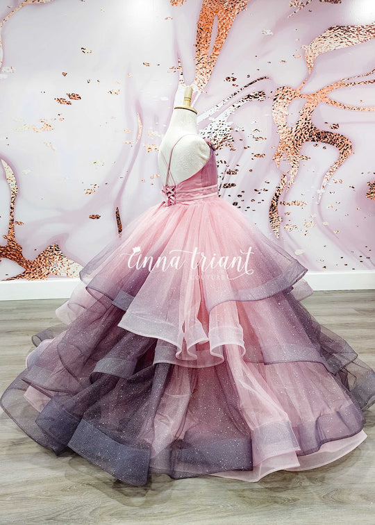 Glitter Sparkles Ombre Gown