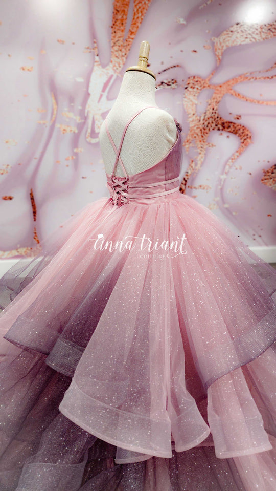 Glitter Sparkles Ombre Gown