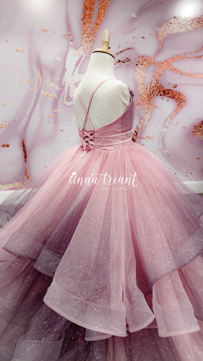 Glitter Sparkles Ombre Gown