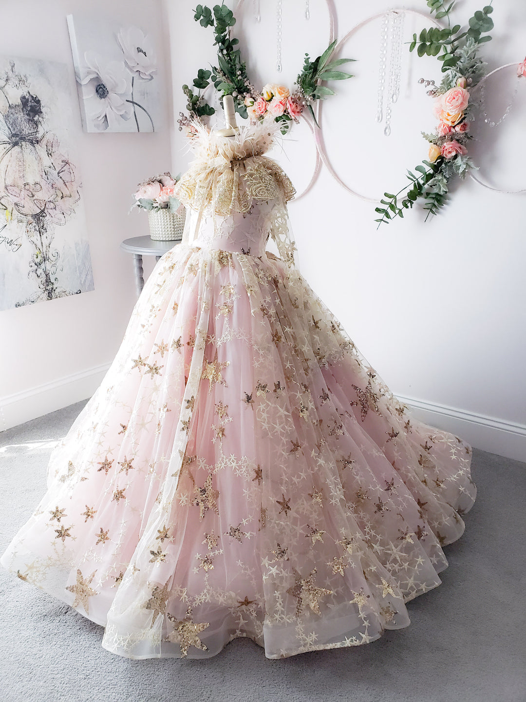 Golden Starburst Gown