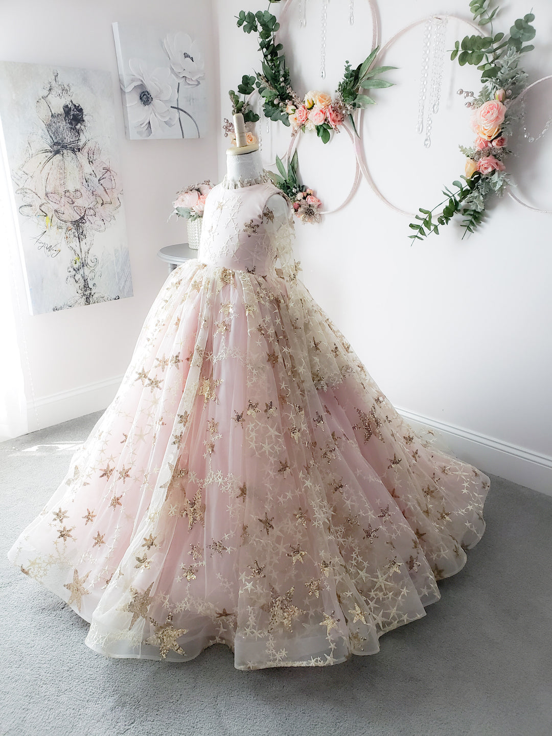 Golden Starburst Gown