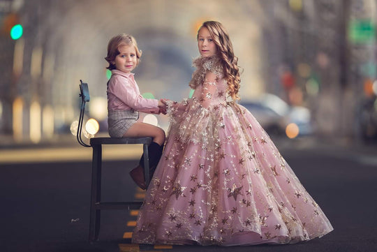 Golden Starburst Gown