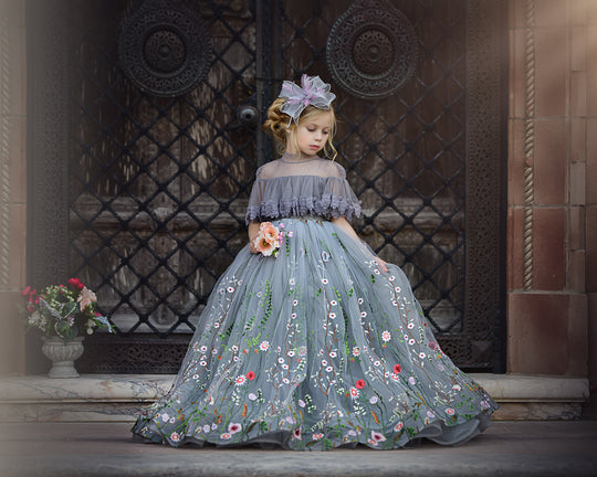 Harmony Gown with Ruffle Bodice