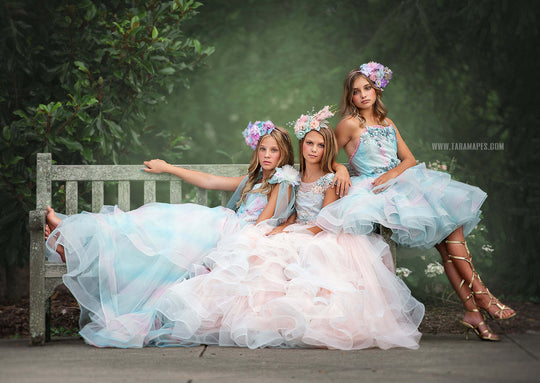 Minty Peach Ombre Gown