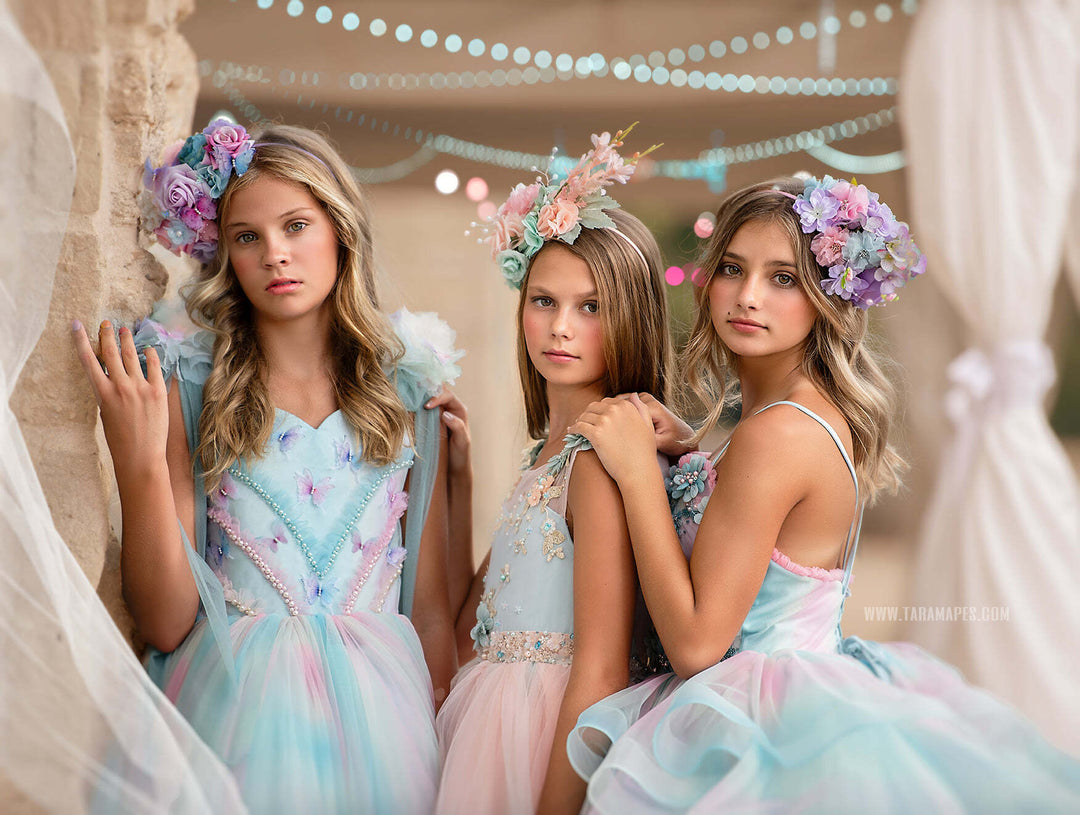 Minty Peach Ombre Gown