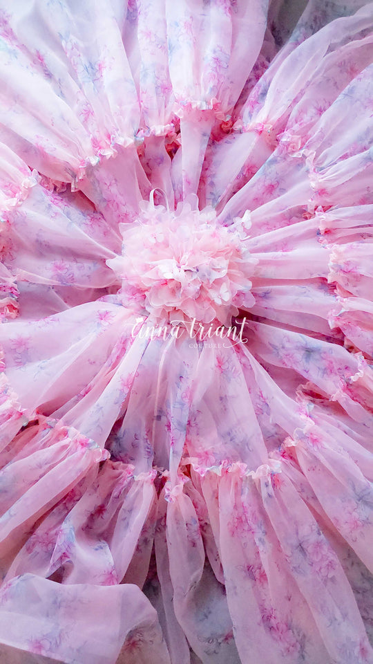 Pink Aster Organza Gown