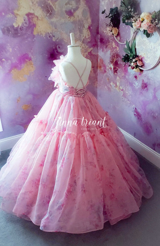 Pink Aster Organza Gown