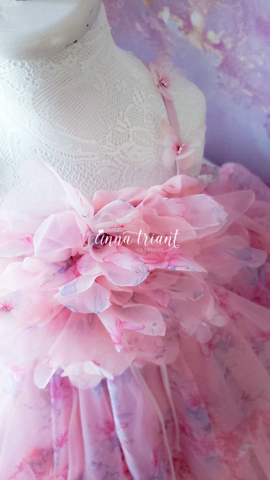 Pink Aster Organza Gown
