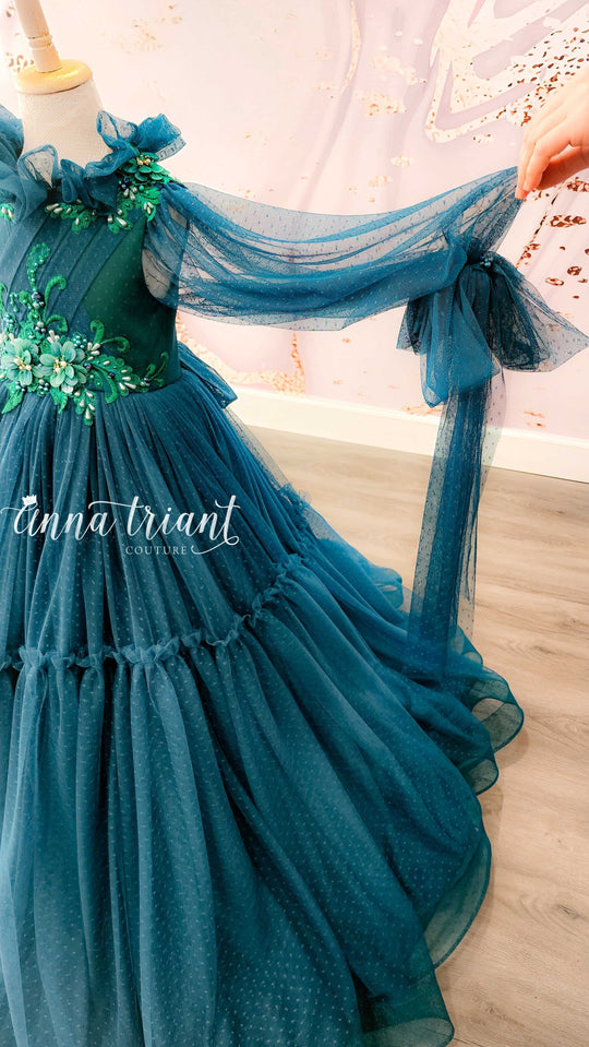 Rosewood Gown in Emerald