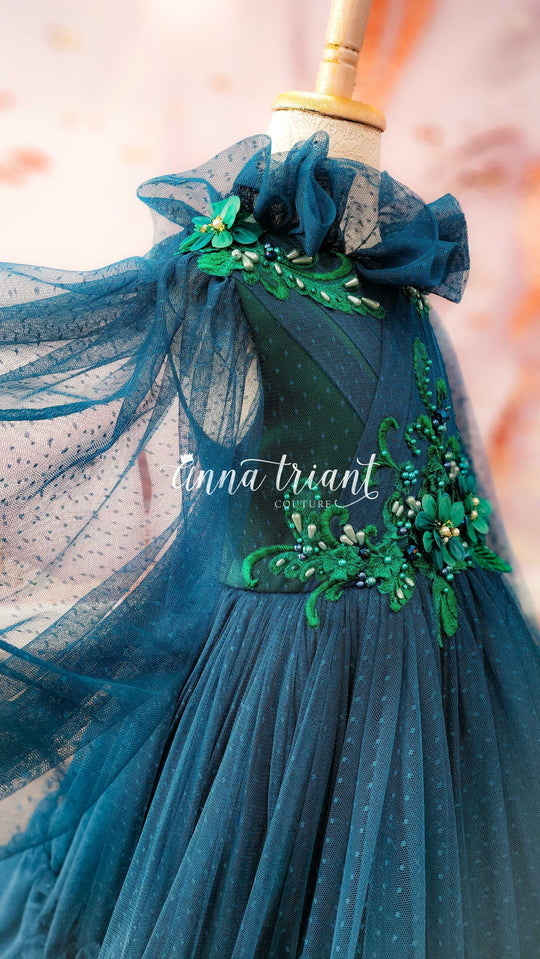 Rosewood Gown in Emerald