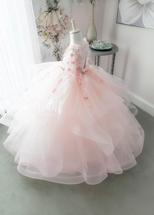 Silver Strand Gown in Light Pink