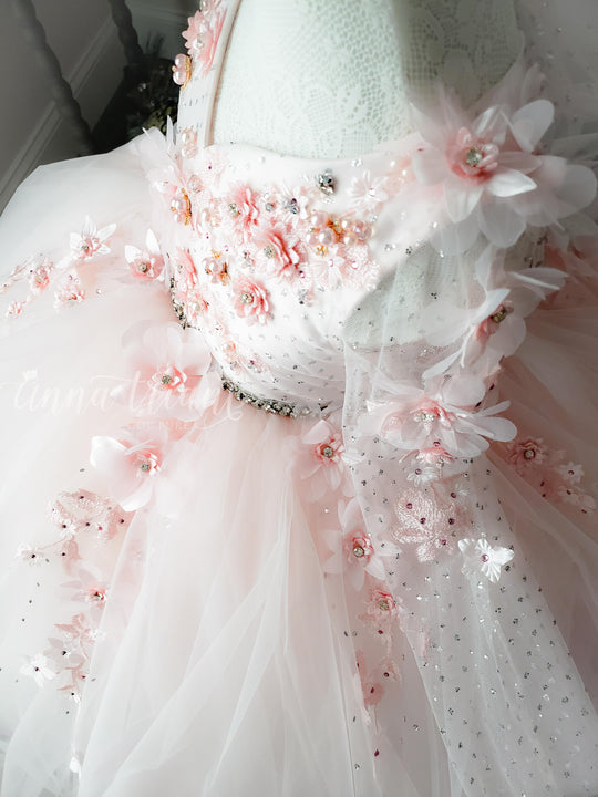 Silver Strand Gown in Light Pink