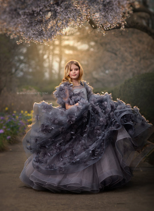 Blooming Monochrome Gown