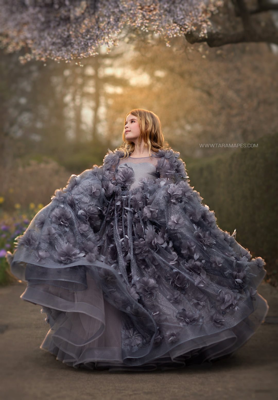 Blooming Monochrome Gown
