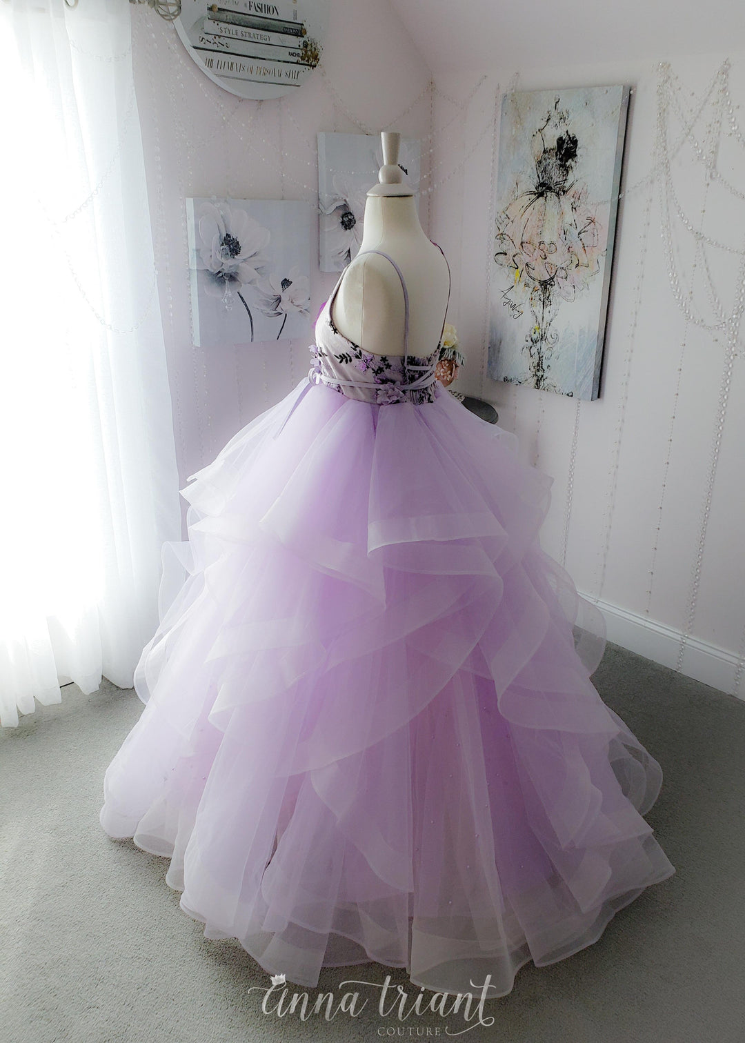 Violet Cascades Gown