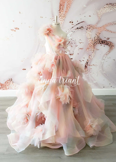 Whirling Peonies Gown