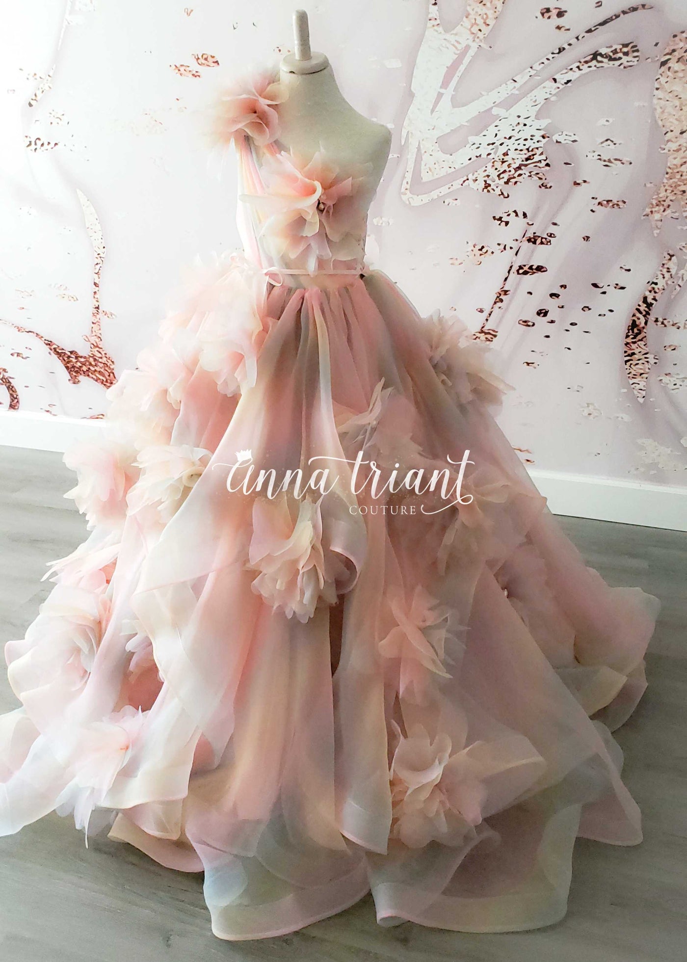 Whirling Peonies Gown