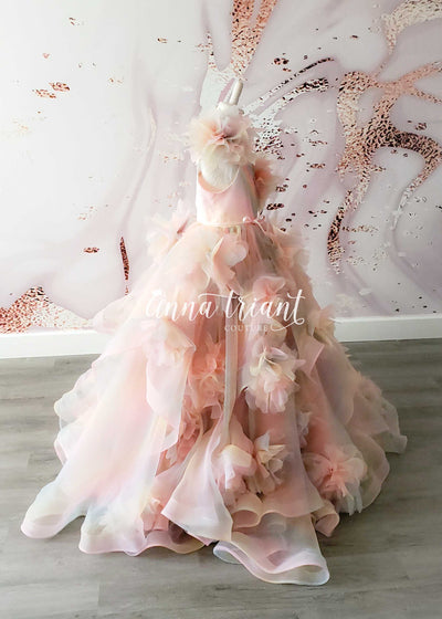 Whirling Peonies Gown