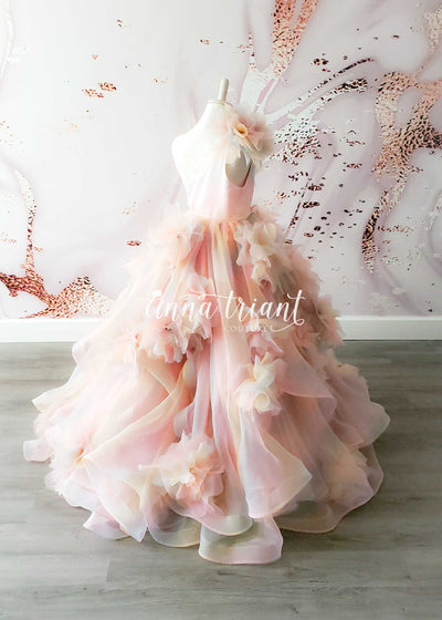 Whirling Peonies Gown